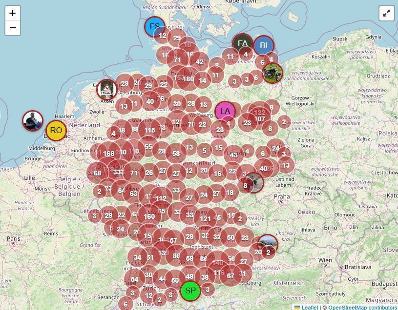 Einblick in die Netbiker-Mitgliederkarte
