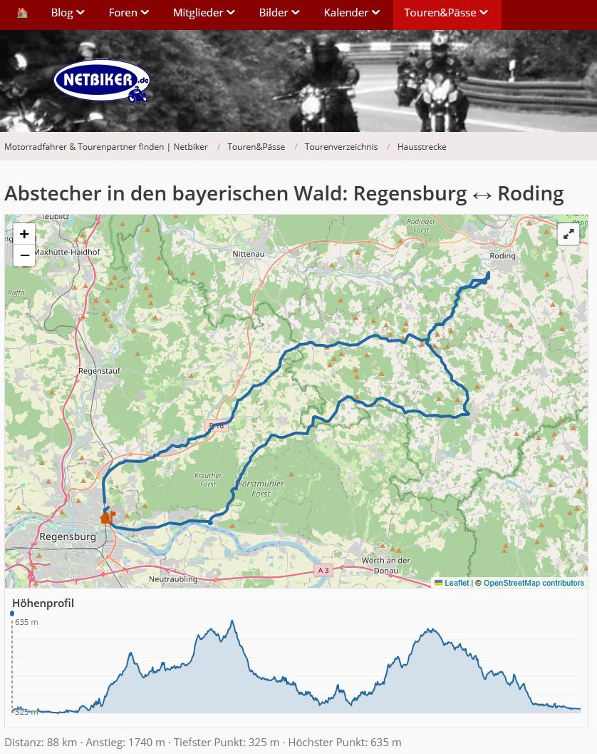 Motorradtouren und Alpenpässe bei Netbiker